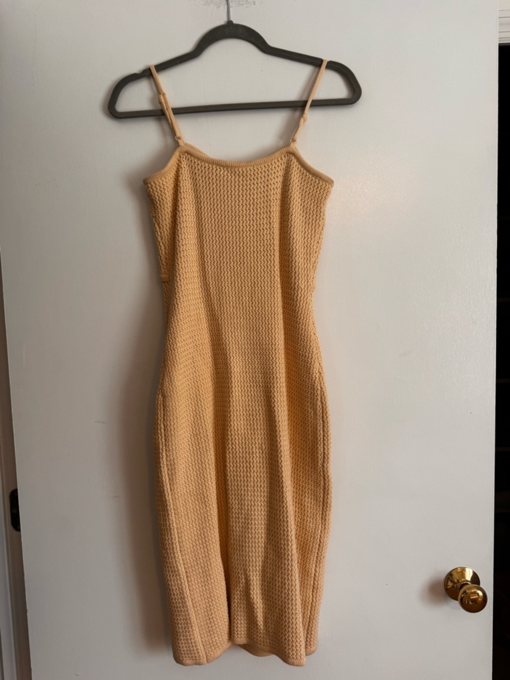 House of Harlow 1960 Beige Knit Tie-Front Midi Dress - Picture 2 of 6